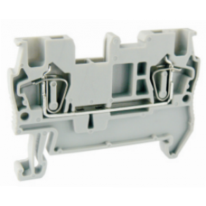 Проходная клемма UJ5-1.5, Проходная клемма, тип фиксации провода: пружинный, номинальное сечение: 1,5 мм кв., 17,5A, 500V, ширина: 4,2 мм, цвет: серый, тип монтажа: DIN35