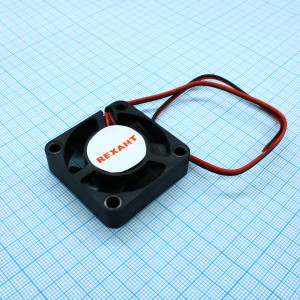 RX 4010MS 24VDC, Вентилятор 24В 40x40х10 S 4800 об/мин., 9,6м3/час, 20дБ, подшипник скольжения, тип вывода - провод