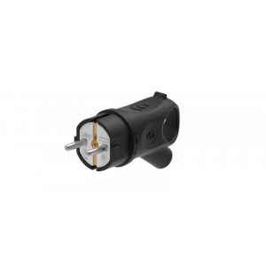 Вилка MultiSet 2К+З 16А/250В IP44 угловая каучуковая черн. SE MST1102BK