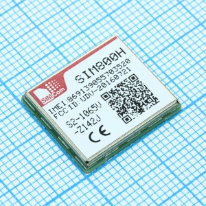 SIM800H, Модуль GSM/GPRS 4-х диапазонный 850 МГц, EGSM 900 МГц, DCS 1800 МГц и PCS 1900 МГц с  поддержкой мультислот GPRS класса 12/ 10  и схем кодирования GPRS CS-1, CS-2, CS-3 и CS-4.