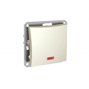 ДУЭТ 1-клавишный ВЫКЛЮЧАТЕЛЬ с подсветкой, сх.1а, 10АХ, механизм, БЕЖЕВЫЙ C3(2) WDE000213