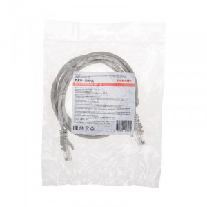 Патч-корд U/UTP CAT 5e RJ45-RJ45 26AWG LSZH сер. 1.5м 02-0100-105