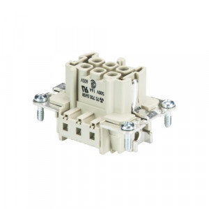 Розеточная контактная вставка BAS BUC 6 69, Розеточная контактная вставка, обжимная фиксация, 6 полюсов + PE, типоразмер 6B, 690V, 16A, (обжимные контакты поставляются отдельно)