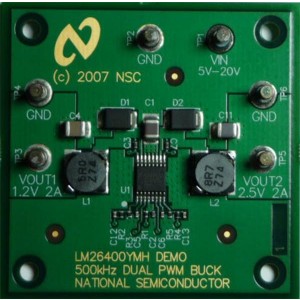 LM26400YEVAL/NOPB, Средства разработки интегральных схем (ИС) управления питанием LM26400Y EVAL BOARD