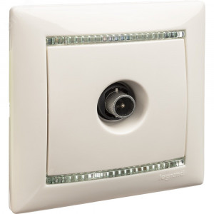 VALENA Розетка телевизионная TV звезда в рамку белая 1.5дБ 774429