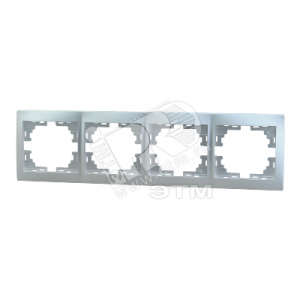 Рамка 4-м Mira горизонт. сер. метал. 701-1000-149