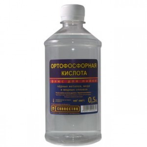 ФЛЮС КИСЛОТА ОРТОФОСФОРНАЯ 0.5Л, Флюс для пайки