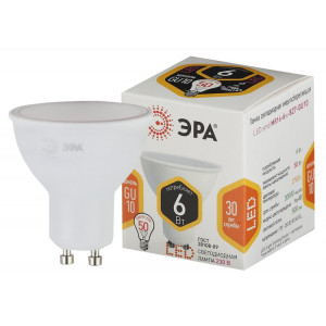 Лампочка светодиодная STD LED MR16-6W-827-GU10 GU10 6Вт софит теплый белый свет Б0020543