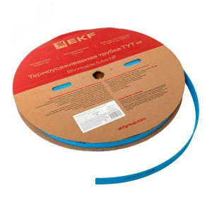 Термоусаживаемая трубка ТУТ нг 16/8 синяя рулон PROxima tut-16-g
