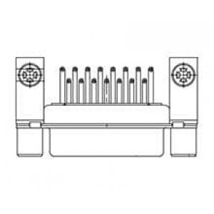 173109-0219, Стандартные соединители D-Sub  FCT DSUB RA PC RCPT 09 PN W/JKPOST