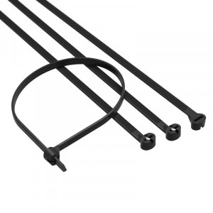Хомут кабельный 7.6х370 P6.6 с двойным замком черн. (уп.100шт) 21327SR