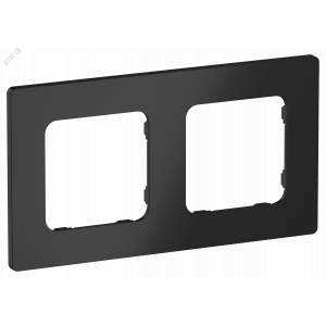 FLITE CLASSIC Рамка 2-местная РУ-2-К-ФлЧ черный IEK FI-M22-32-20-K02