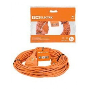 Удлинитель-шнур силовой УШз16 (штепс. гнездо, 10м ПВС 3х1,5) SQ1301-0620