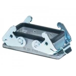 Открытое основание разъема BAS GUT GA 16 S A, Основание разъема на панель, открытое, типоразмер 16B, с уплотнителем, с двумя защелками, без защитной крышки, материал корпуса: алюминиевый сплав