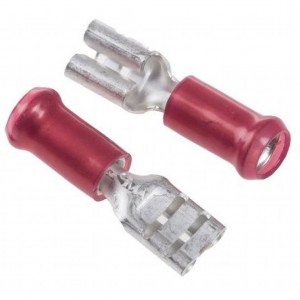 9-160481-1, Наконечник кабельный ножевой (гнездо) обжимной с изоляцией