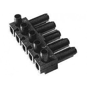 Вилочная контактная вставка ST18/5S SW, Вилочная контактная вставка, 5 полюсов, винтовая фиксация, номинальное напряжение: 250/400V, номинальный ток: 16A, цвет: черный, серия gesis ST18/5 серия gesis ST18/5