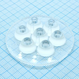 C11682_ANNA-50-7-W, Круглая групповая линза под 7светодиодов, ~30°, D=50 мм H=10,7 мм