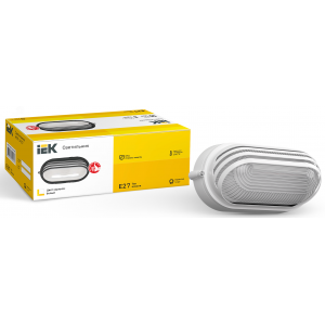 Светильник НПП 1407 60Вт E27 IP54 бел. овал ресничка LNPP0-1407-1-060-K01