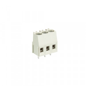 Клемма 8191/3, Клемма горизонтальный подвод кабеля, на плату, шаг: 5.0 мм, 3 полюса, фиксация провода винтовая, исполнение: с маркировкой, 300V, 16А, цвет: серый