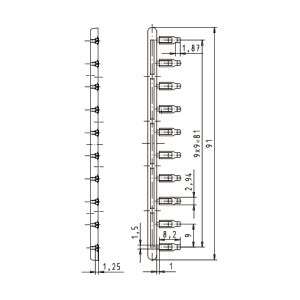 Кодировочный элемент 05.561.9153.0, Полоска с кодировочными элементами, для 8113 – 8413, 8813, цвет: белый
