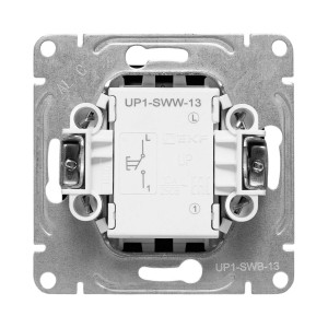Механизм выключателя, одноклавишный, кнопочный, ч-рный Эпика EKF UP1-SWB-13