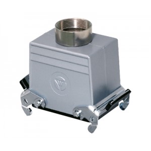 Крышка разъема 73.372.3235.0, Крышка разъема на кабель, типоразмер 32A, с уплотнителем, 1 кабельный ввод M25x1,5, IP54, с верхним расположением, с двумя защелками, материал корпуса: алюминиевый сплав