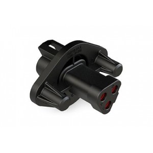 AT04-3P-PM13, Автомобильные разъемы 3 Pin Rcpt Panel Mnt Self-Thread Blk Cap