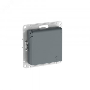 ATLASDESIGN РОЗЕТКА с заземл. со шторк. с крышкой,16А,IP20,мех., быстрозажимные клеммы, ГРИФЕЛЬ ATN000746S
