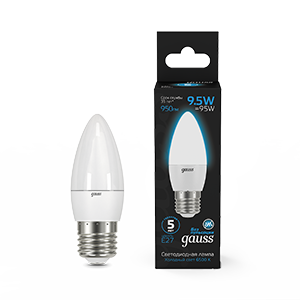 Лампа Свеча 9.5W 950lm 6500К E27 LED 1/10/50 103102310