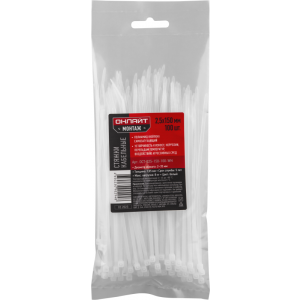 Хомут 90 294 OCT-025-150-100-WH (уп.100шт) 90294