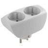 Разветвитель 2-м с заземл. 16А IP20 SP-2e-W защ. шторки бел. C0045528