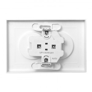 Механизм розетки двойной, 16А, без заземления, со шторками, с рамкой, белый Эпика EKF UP1-SOW-201