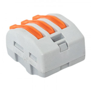 Клемма строительно-монтажная СМК 222-413 3-проводная 0.08-2.5кв.мм с рычагом (уп.100шт) PROxima plc-smk-413