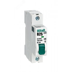 Dekraft Автоматический выключатель 1Р 25А х-ка B ВА-103 6кА