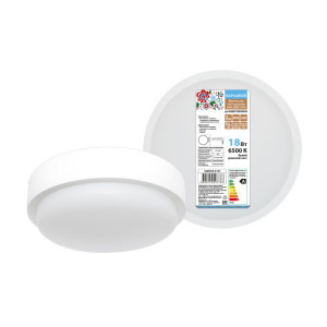 Светодиодный светильник LED ДПП 3901 18Вт 6500К IP65 белый круг 174*62 мм Народный SQ0366-0141