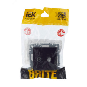 BRITE Розетка двойная TV+SAT РТВ/РСп12-БрЧ черный BR-AF20-O-K02