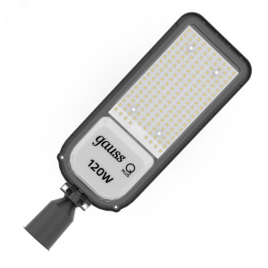 Светильник уличный Qplus 120W 14400lm 5000K 120-260V IP65 535*260*64мм черный КСС 