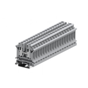 Проходная клемма 306991, Проходная клемма, тип фиксации провода: винтовой, номинальное сечение: 6 мм кв., 32A, 800V, ширина: 8,1 мм, цвет: серый, тип монтажа: DIN35