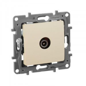 ETIKA Розетка телевизионная TV проходная 15дБ слоновая кость 672363