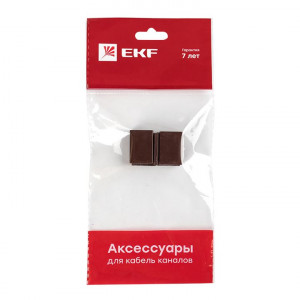 Соединитель (15х10) (4 шт) темное дерево EKF-Plast