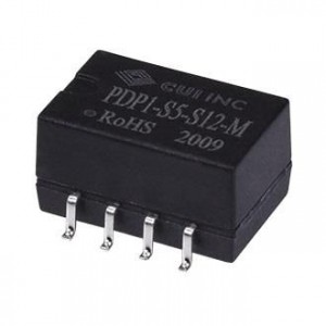 PDP1-S5-S5-M-TR, Преобразователи постоянного тока в постоянный с изоляцией dc-dc isolated, 1 W, 4.5 5.5 Vdc input, 5 Vdc, 200mA, single unregulated output, SMT8, T&R