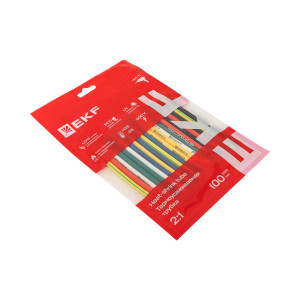 Набор трубок термоусадочных ТУТ нг тонкостен. 4/2 (7 цветов по 3шт 100мм) tut-n-4