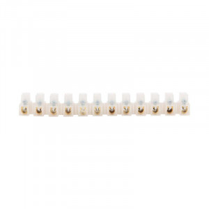 Клеммная колодка винтовая КВ-6 (2,5-6мм) 07-5006, 6 A, пoлиэтилен белый (ЗВИ)