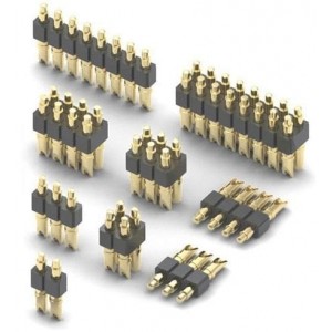 824-22-008-00-001000, Проводные клеммы и зажимы Spring-Loaded Hdr,1R Solder,Vert Mount,8P