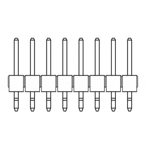 G800W306018EU, Проводные клеммы и зажимы Pin Header 2.54mm Pitch STR,1x2Pin,FULL G/F,NY6T,6.1mm*2.5mm*3.0mm