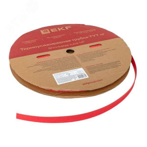 Термоусаживаемая трубка ТУТ нг 16/8 красная рулон PROxima tut-16-r