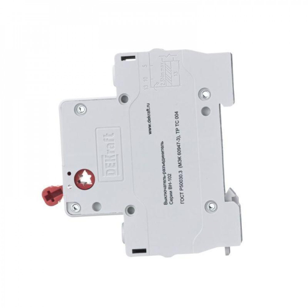 Изображение товара Выключатель-разъединитель 1п 63А ВН-102 DEKraft