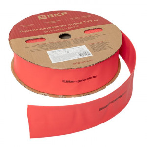 Термоусаживаемая трубка ТУТ нг 50/25 красная рулон PROxima tut-50-r