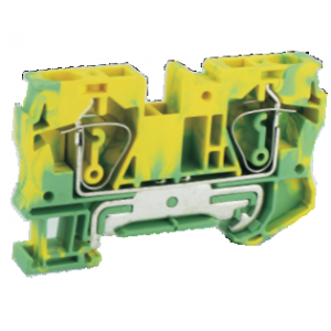 Заземляющая клемма UJ5-6JD, Заземляющая клемма, тип фиксации провода: пружинный, номинальное сечение: 6 мм кв., ширина: 8,2 мм, цвет: желто-зеленый, тип монтажа: DIN35