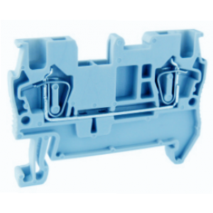 Проходная клемма UJ5-1.5(BU), Проходная клемма, тип фиксации провода: пружинный, номинальное сечение: 1,5 мм кв., 17,5A, 500V, ширина: 4,2 мм, цвет: синий, тип монтажа: DIN35